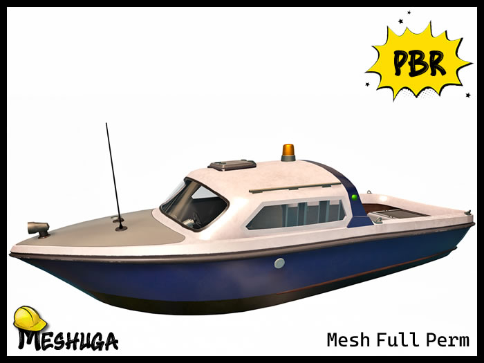 Meshuga PBR Beach Fun - Motor Boat FULL PERM MESH