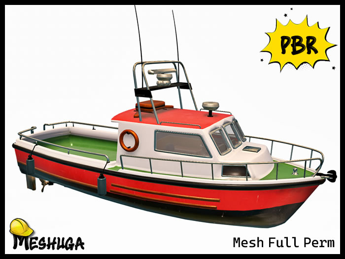 Meshuga PBR Fishing Boat FULL PERM MESH
