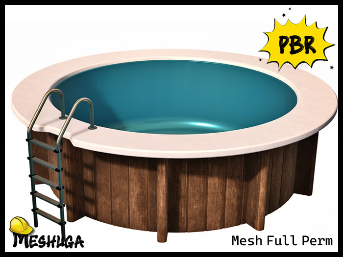Meshuga PBR Wooden Deck Pool FULL PERM MESH