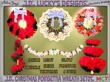 .:LD:. Christmas Poinsettia Wreath Set01:.