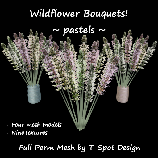 T-Spot Mesh - Wildflower Bouquets - Pastels - FP - LI=1.0-1.1