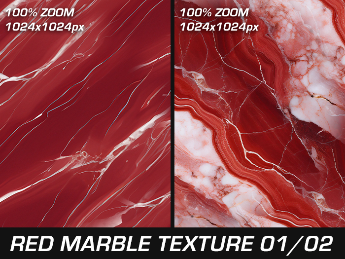 Red Marble Texture 01/02 (Seamless-Full perm.)
