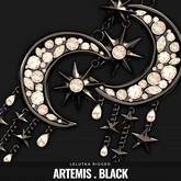 [BL] The Artemis earrings // black