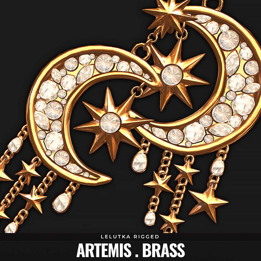 [BL] The Artemis earrings // brass