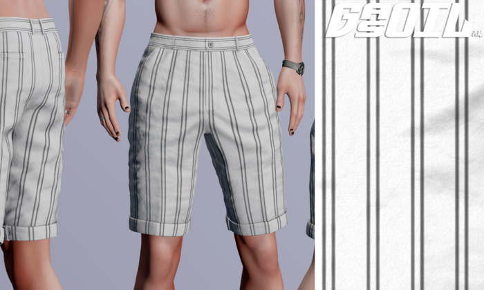 [GL - inc.] - Toby Shorts White Lines