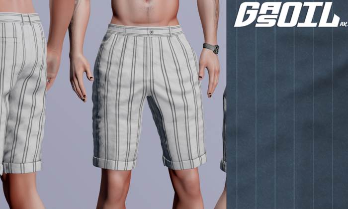 [GL - inc.] - Toby Shorts Lines Thin Blue