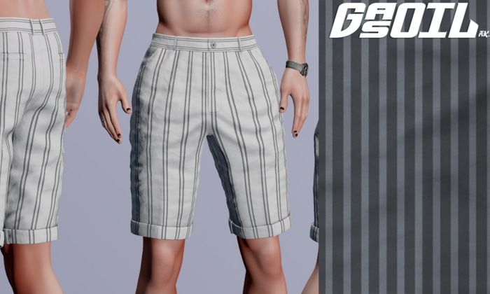 [GL - inc.] - Toby Shorts Lines Thick Gray