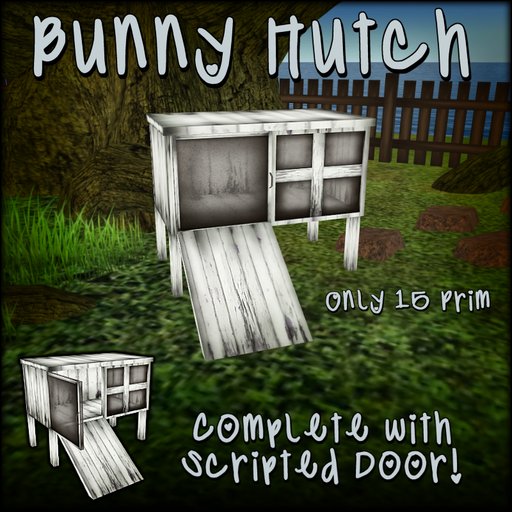Ozimal Bunny Hutch with Scripted Door (White) PROMO