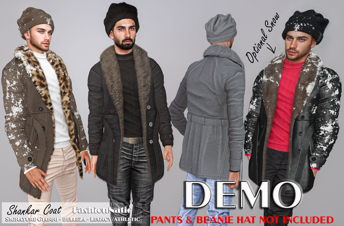 Demo Coat Shankar Men's Fatpack - Signature Gianni, Belleza Jake, Legacy, Athletic - FashionNatic  