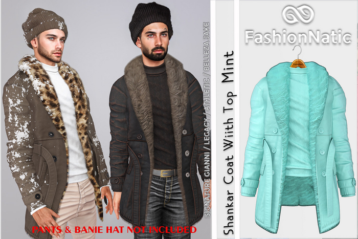  Coat Shankar Men's Mint - Signature Gianni, Belleza Jake, Legacy, Athletic - FashionNatic  