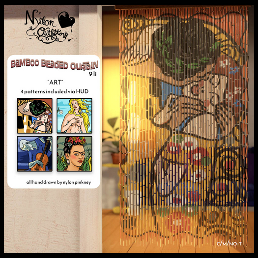 (NO) Bamboo Beaded Curtain - Art