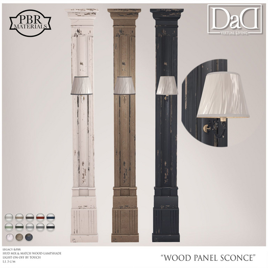 DaD - Wood panel Sconce - v.1.0 