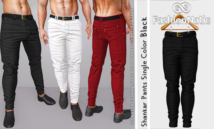 Pants Shankar Men's Black - Signature Gianni, Belleza Jake, Legacy, Athletic - FashionNatic  