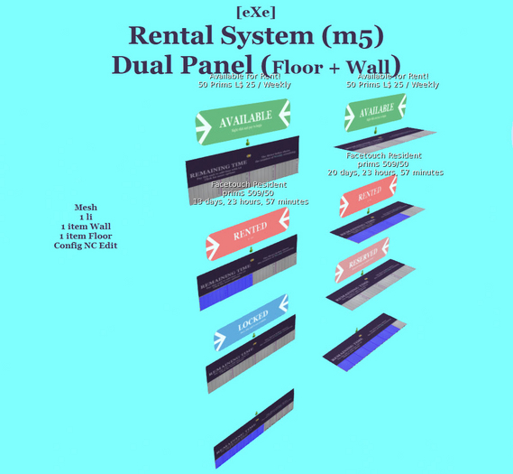 [eXe] Rental System Box (m5) Time meter (DualPanel) RentBox for Rent Rental Rentals
