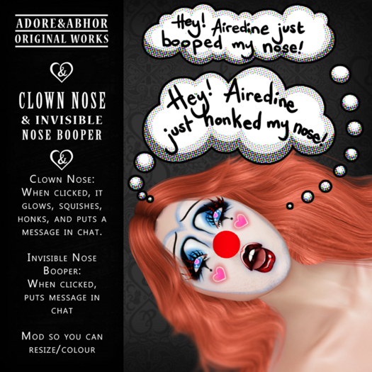 Clown Nose & Nose Booper FREE GIFT