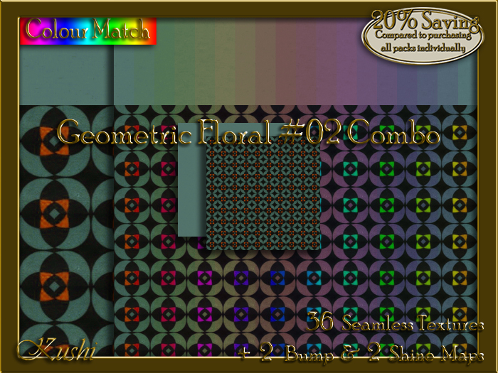 Geometric Floral #02 COMBO Texture Bundle