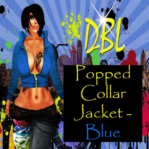 *Da Bizness Lady* Popped Collar Jacket - Blue
