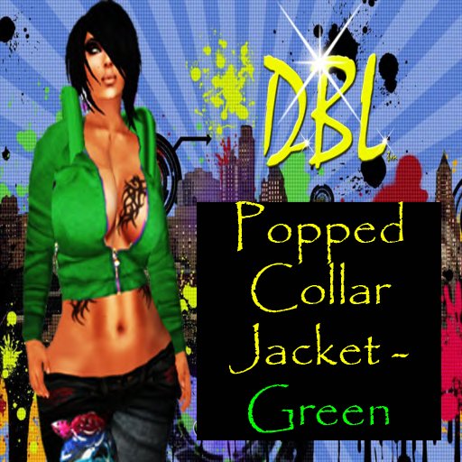 *Da Bizness Lady* Popped Collar Jacket-Green