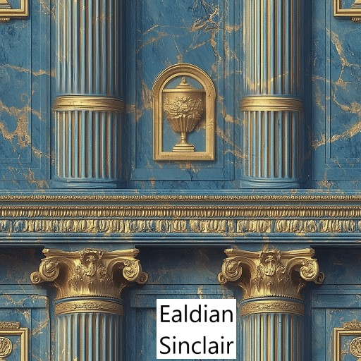 Blue and Gilt Columns Seamless Texture