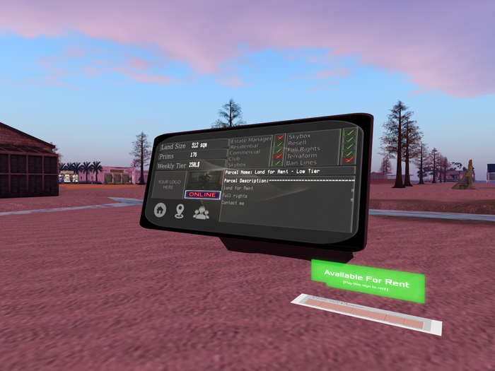 Land Rent Sign - Modern V6.7.1 - Boxed (DEMO)