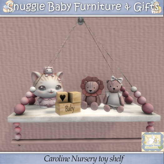 Caroline Nursery toy shelf By Snuggle Baby