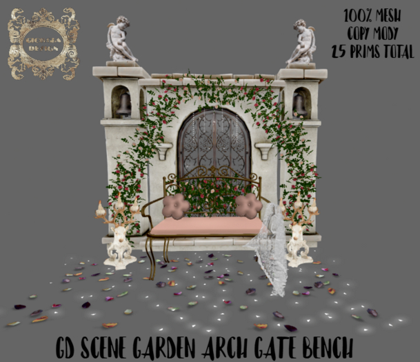 GD SCENE GARDEN ARCH GATE BENCH