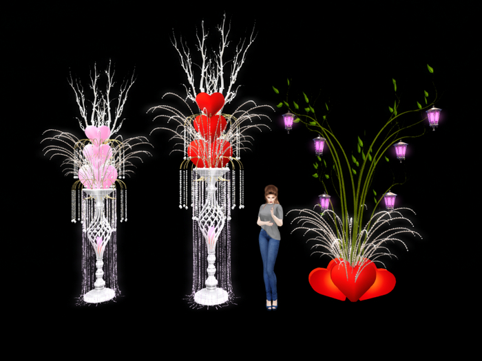 MC Valentine Heart Tower Planter Set