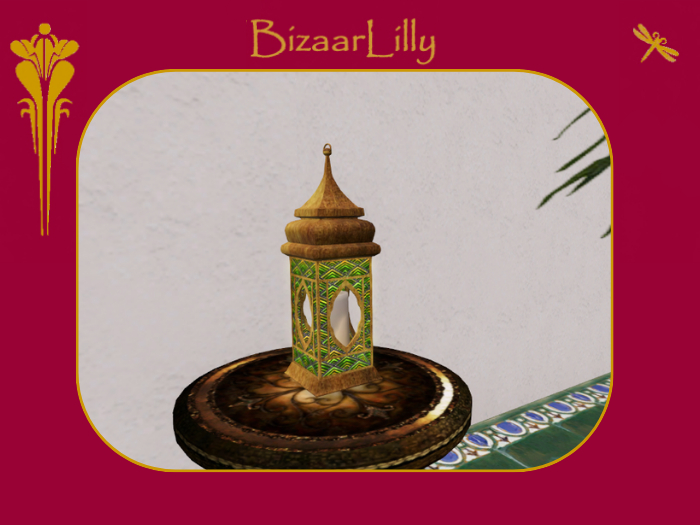 Turkish Scripted Lantern ~ Lime