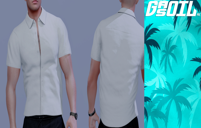 [GL - inc.] - Ward Shirt Azure Palm