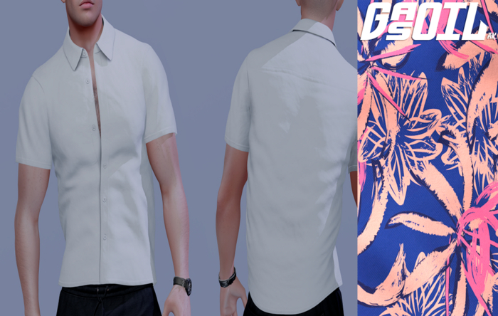 [GL - inc.] - Ward Shirt Pink Palm