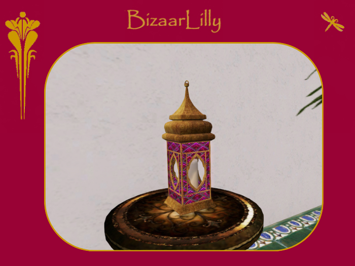 Turkish Scripted Lantern ~ Rose
