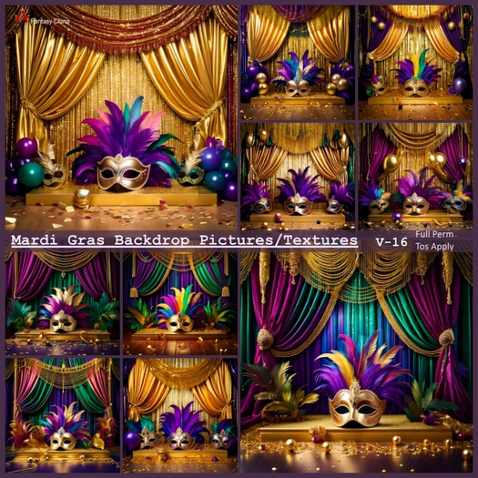 Mardi Gras Backdrop Textures