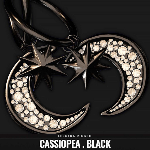 [BL] The Cassiopea earrings // black