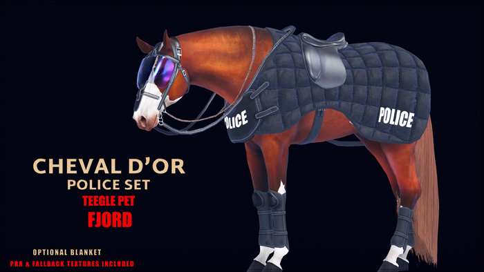 Cheval D'or / Teeglepet Fjord / Police Tack Set.[HUD]