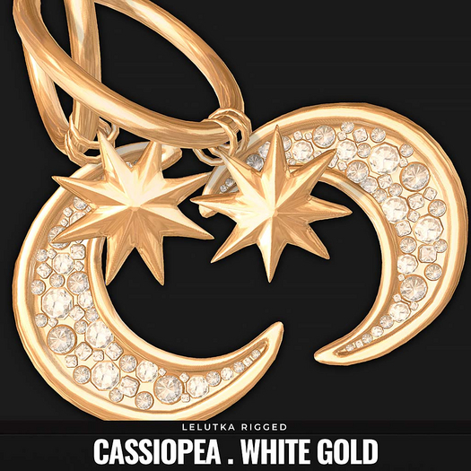 [BL] The Cassiopea earrings // white gold