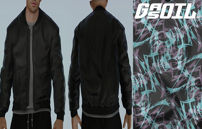 [GL - inc.] - William jacket Abstract Black