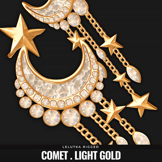 [BL] The Comet earrings // light gold