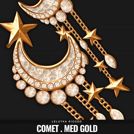 [BL] The Comet earrings // med gold