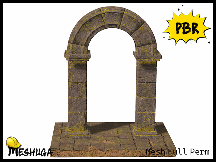Meshuga PBR Landscape - Mossy Arch FULL PERM MESH