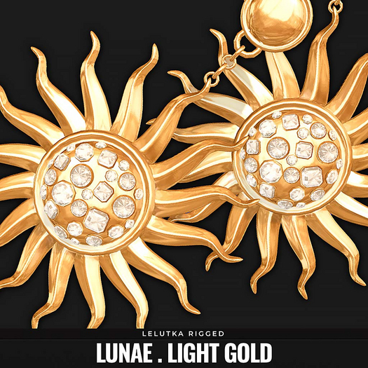 [BL] The Lunae earrings // light gold
