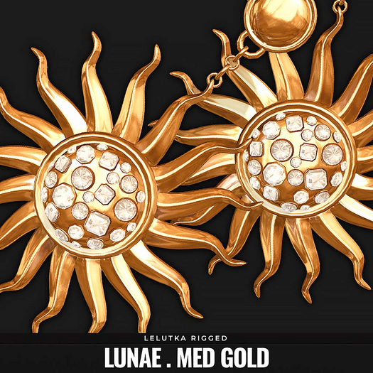 [BL] The Lunae earrings // med gold