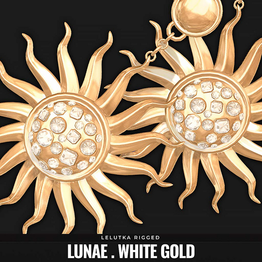 [BL] The Lunae earrings // white gold