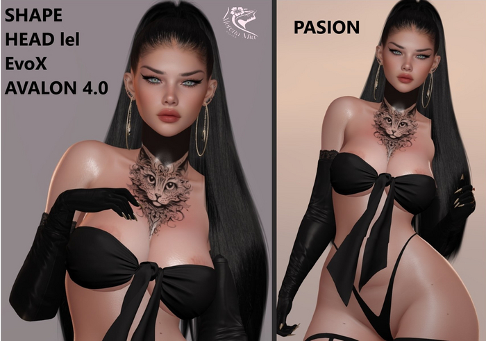 PASION SHAPE HEAD EvoX AVALON 4.0 Lelutka (Maitreya, Larax, Legacy, Legacy Bombshell, Reborn, Erika, Belleza Gen.X Curvy