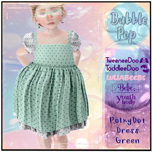 [BP] Green PolkyDot Dress Tweeneedoo (Add to Unpack)