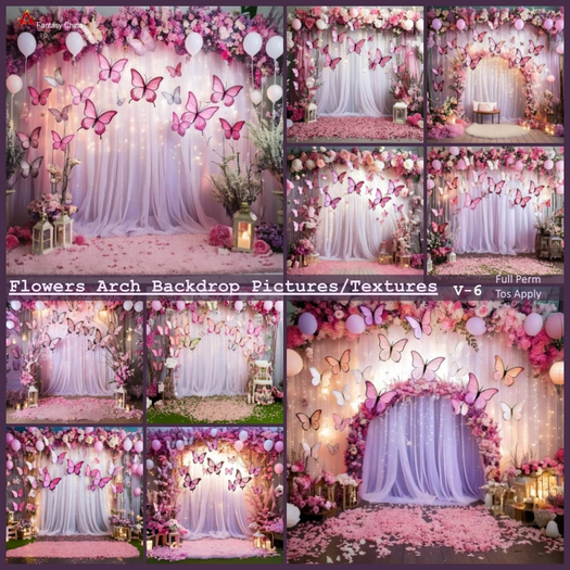 Floral Arch Backdrops Textures