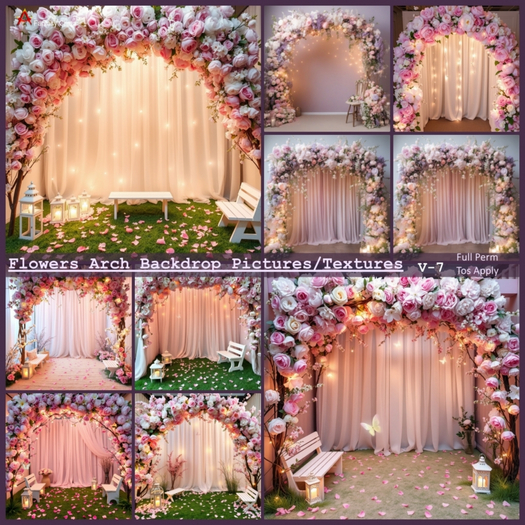 Floral Arch Backdrops Textures
