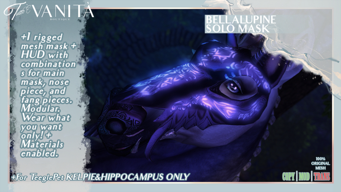 BellaLupine Solo Mask [KELPIE/HIPPOC]