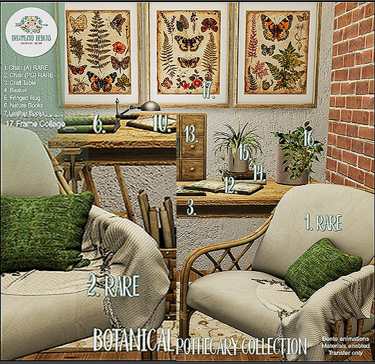 02.DD Botanical Bliss Chair-PG Boxed RARE
