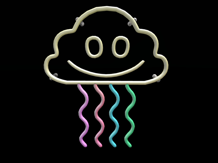 02. Happy Kawaii Decor Set cloud light