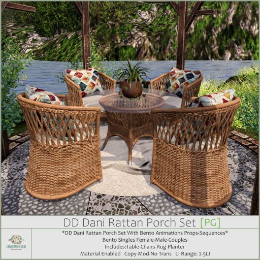 DD Dani Rattan Porch Set -PG
